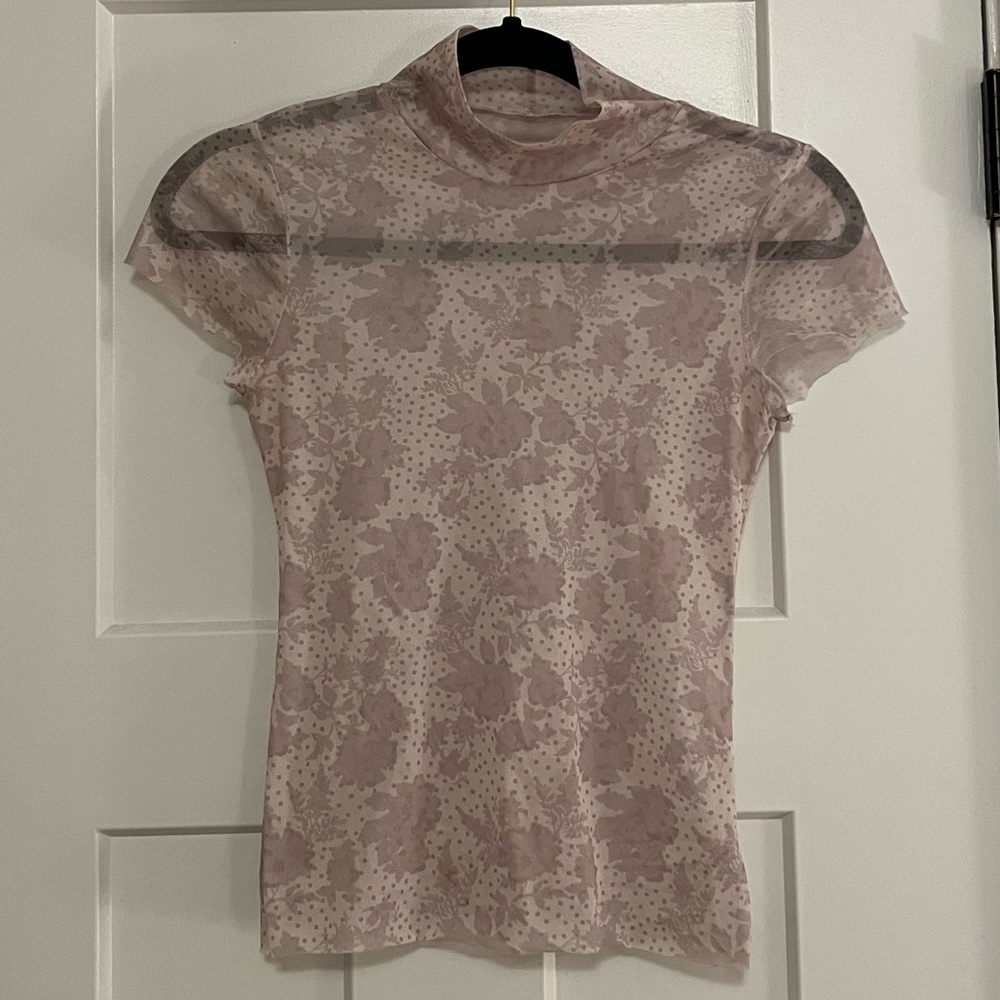 Free People | Intimately Sheer Mock Neck Floral Top